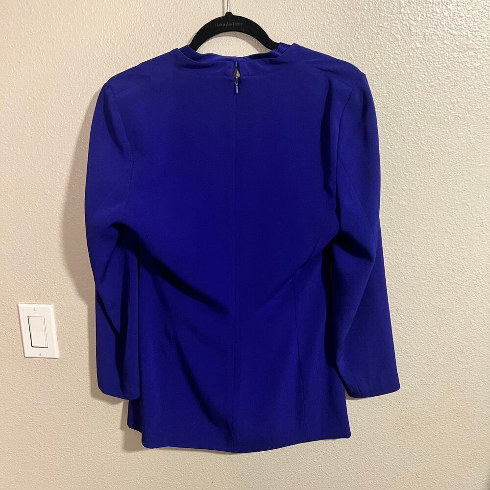 Vintage 80's Daymor Couture Deep Purple Twist Front Blouse Size 12 - Picture 2 of 4